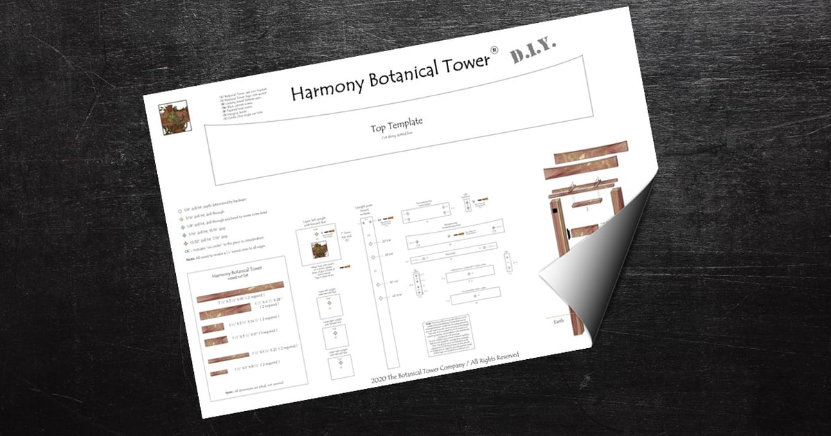 Harmony Botanical Tower DIY Blueprint The Botanical Tower Company